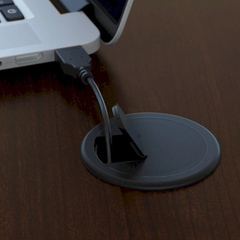 Mocha Cherry / Hansen Cherry Right-Handed L-Shaped Desk with Mobile File Cabinet, 1-Person