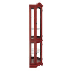 Cherry Corner Curio Cabinet with Glass Doors & Shelves, Lighted, Single-User Assembly