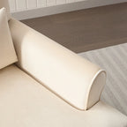 Poltrona d'accento in velluto beige, seduta singola