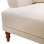 Poltrona d'accento in velluto beige, seduta singola