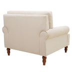 Poltrona d'accento in velluto beige, seduta singola