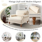 Poltrona d'accento in velluto beige, seduta singola