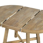 Round Extendable Dining Table, Oak/Antique White or Wood Wash, Seats 4–6