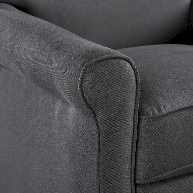Traditional Fabric Recliner, Single Seat – Charcoal / Coffee / Teal / Grey