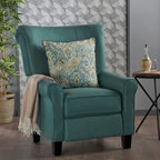 Fauteuil inclinable traditionnel en tissu, 1 place – anthracite / café / bleu sarcelle / gris