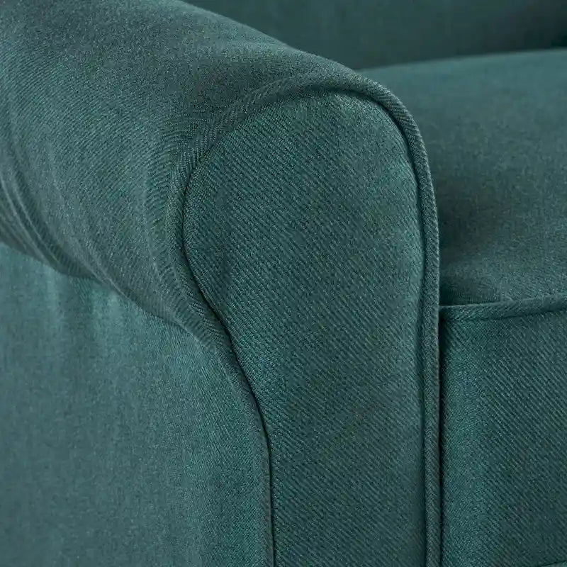 Fauteuil inclinable traditionnel en tissu, 1 place – anthracite / café / bleu sarcelle / gris