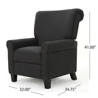 Fauteuil inclinable traditionnel en tissu, 1 place – anthracite / café / bleu sarcelle / gris