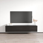 Mobile TV sospeso a parete nero / bianco / rovere / grigio, 63", adatto a TV fino a 70", montaggio per 1 persona