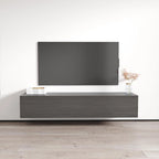 Mobile TV sospeso a parete nero / bianco / rovere / grigio, 63", adatto a TV fino a 70", montaggio per 1 persona