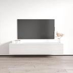 Mobile TV sospeso a parete nero / bianco / rovere / grigio, 63", adatto a TV fino a 70", montaggio per 1 persona