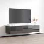 Mobile TV sospeso a parete nero / bianco / rovere / grigio, 63", adatto a TV fino a 70", montaggio per 1 persona