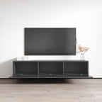 Mobile TV sospeso a parete nero / bianco / rovere / grigio, 63", adatto a TV fino a 70", montaggio per 1 persona