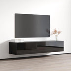 Mobile TV sospeso a parete nero / bianco / rovere / grigio, 63", adatto a TV fino a 70", montaggio per 1 persona
