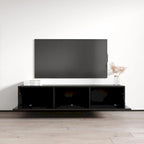 Mobile TV sospeso a parete nero / bianco / rovere / grigio, 63", adatto a TV fino a 70", montaggio per 1 persona