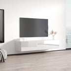 Mobile TV sospeso a parete nero / bianco / rovere / grigio, 63", adatto a TV fino a 70", montaggio per 1 persona