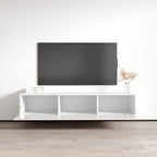 Mobile TV sospeso a parete nero / bianco / rovere / grigio, 63", adatto a TV fino a 70", montaggio per 1 persona