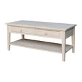 Solid Wood Coffee Table, Multi-Color Options, 48"W x 24"D x 19"H
