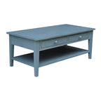 Solid Wood Coffee Table, Multi-Color Options, 48"W x 24"D x 19"H