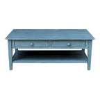 Solid Wood Coffee Table, Multi-Color Options, 48"W x 24"D x 19"H
