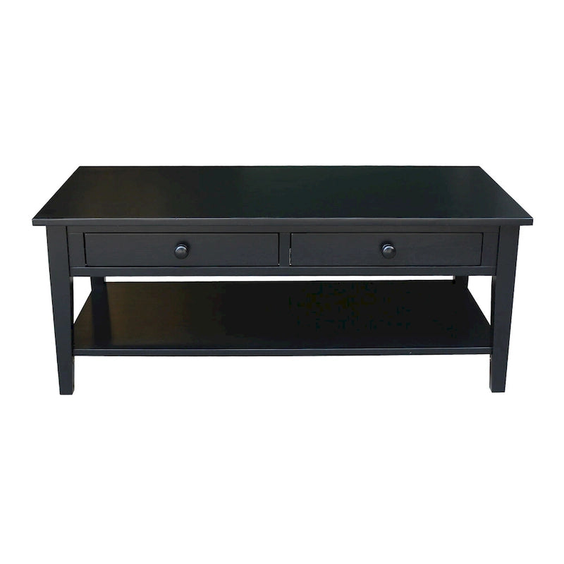Solid Wood Coffee Table, Multi-Color Options, 48"W x 24"D x 19"H