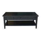 Solid Wood Coffee Table, Multi-Color Options, 48"W x 24"D x 19"H