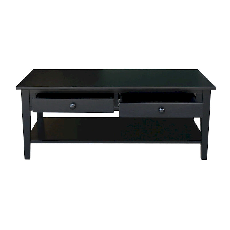 Solid Wood Coffee Table, Multi-Color Options, 48"W x 24"D x 19"H