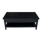 Solid Wood Coffee Table, Multi-Color Options, 48"W x 24"D x 19"H