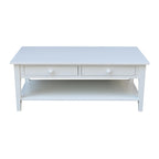 Solid Wood Coffee Table, Multi-Color Options, 48"W x 24"D x 19"H