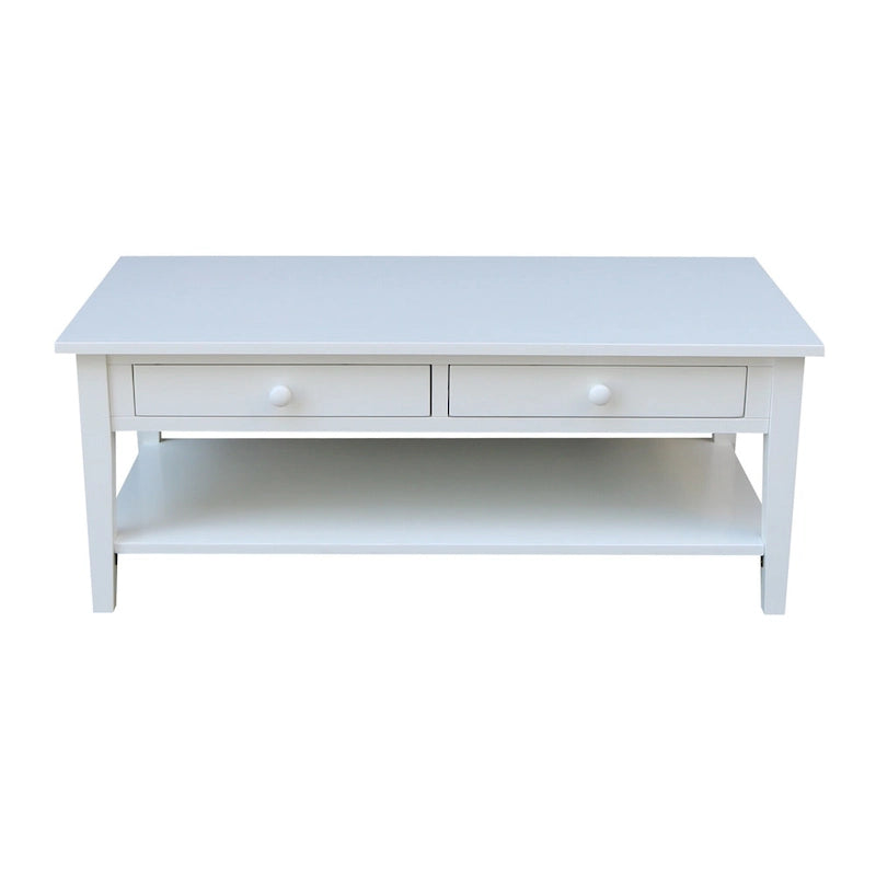 Solid Wood Coffee Table, Multi-Color Options, 48"W x 24"D x 19"H