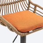 Drehbare Barhocker aus Stoff mit Fußstütze, 2er-Set – Beige / Blau / Rot / Orange / Grün