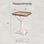 White / Black / All White Tray Top End Table, Square, Single