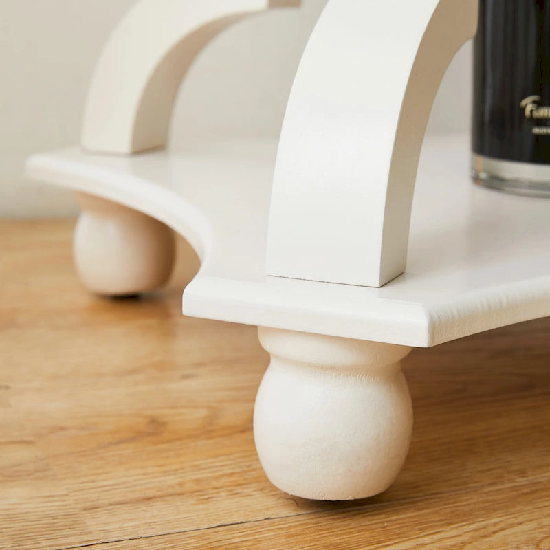 White / Black / All White Tray Top End Table, Square, Single