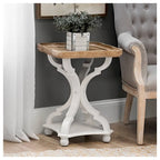 White / Black / All White Tray Top End Table, Square, Single