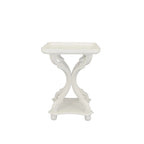 White / Black / All White Tray Top End Table, Square, Single