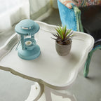 White / Black / All White Tray Top End Table, Square, Single
