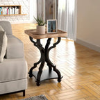 White / Black / All White Tray Top End Table, Square, Single
