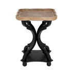 White / Black / All White Tray Top End Table, Square, Single
