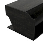 Reclaimed Black Oak 44" Lift-Top Coffee Table with Storage, Transitional Style