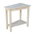 Solid Parawood Accent Table – Unfinished / Blue / Grey / White / Black
