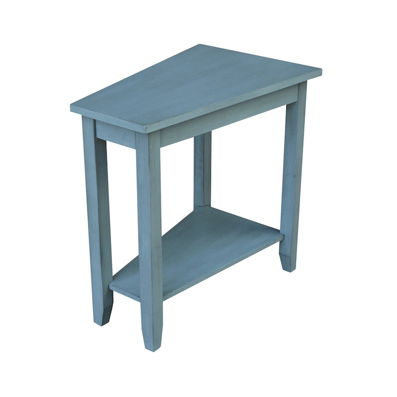 Solid Parawood Accent Table – Unfinished / Blue / Grey / White / Black