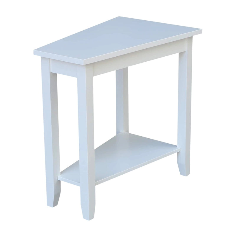 Solid Parawood Accent Table – Unfinished / Blue / Grey / White / Black