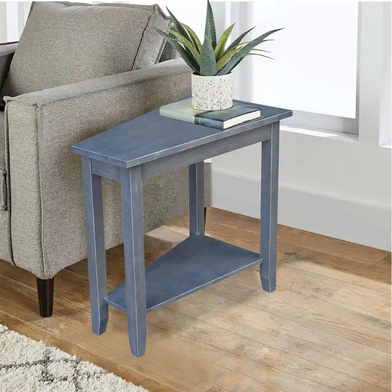 Solid Parawood Accent Table – Unfinished / Blue / Grey / White / Black