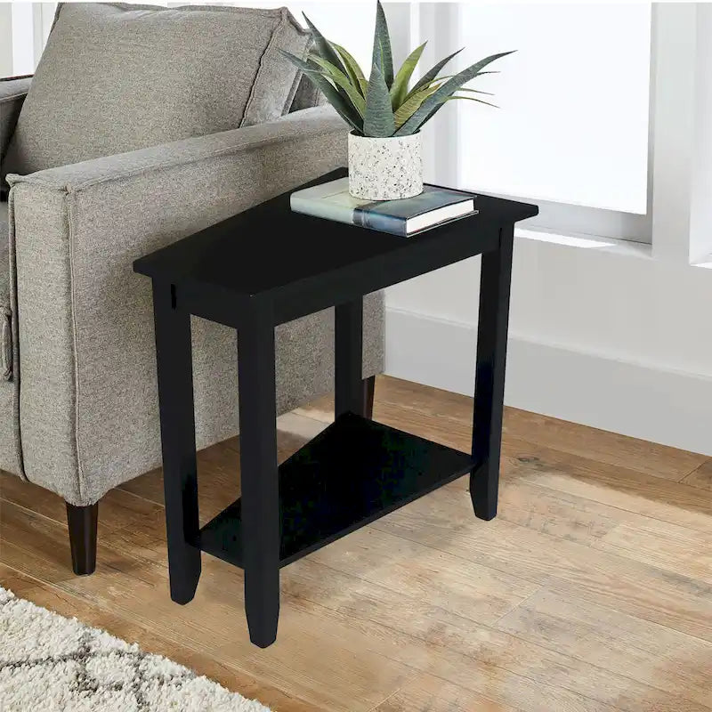 Solid Parawood Accent Table – Unfinished / Blue / Grey / White / Black