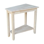 Solid Parawood Accent Table – Unfinished / Blue / Grey / White / Black
