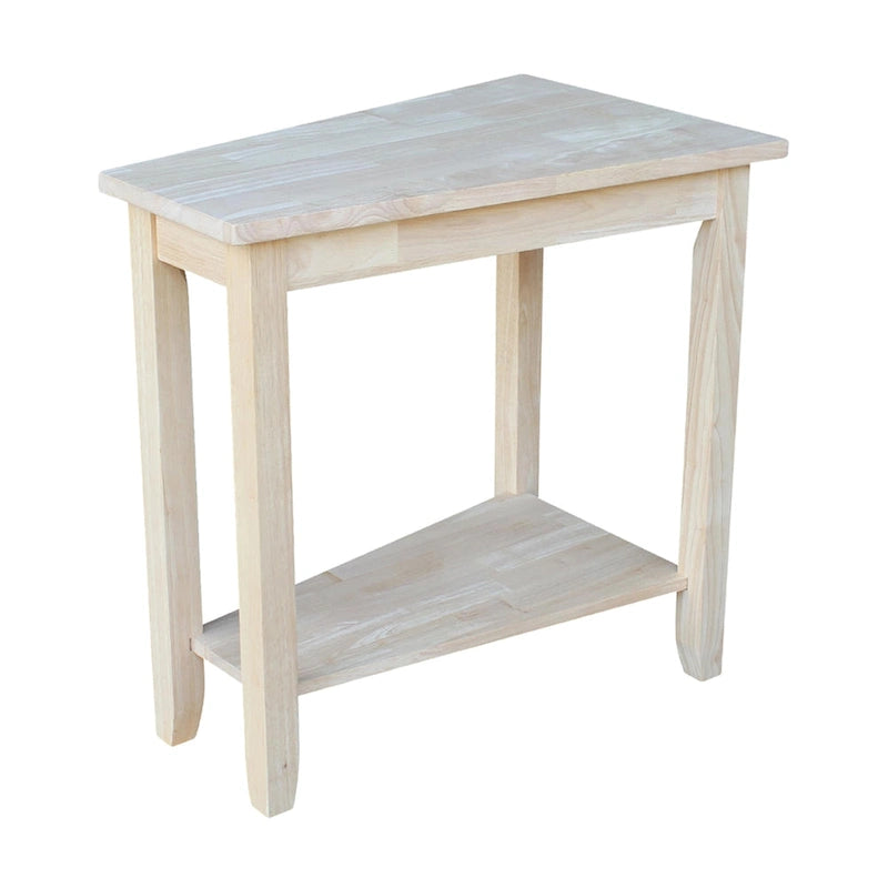 Solid Parawood Accent Table – Unfinished / Blue / Grey / White / Black