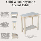 Solid Parawood Accent Table – Unfinished / Blue / Grey / White / Black