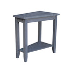 Solid Parawood Accent Table – Unfinished / Blue / Grey / White / Black