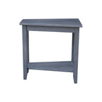 Solid Parawood Accent Table – Unfinished / Blue / Grey / White / Black