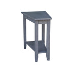 Solid Parawood Accent Table – Unfinished / Blue / Grey / White / Black