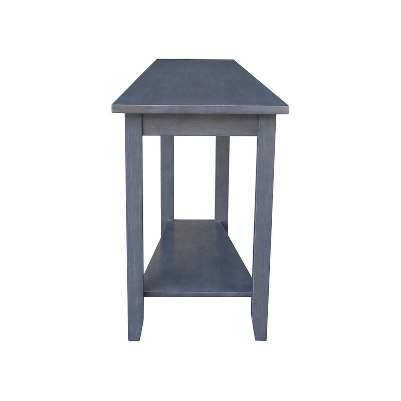 Solid Parawood Accent Table – Unfinished / Blue / Grey / White / Black
